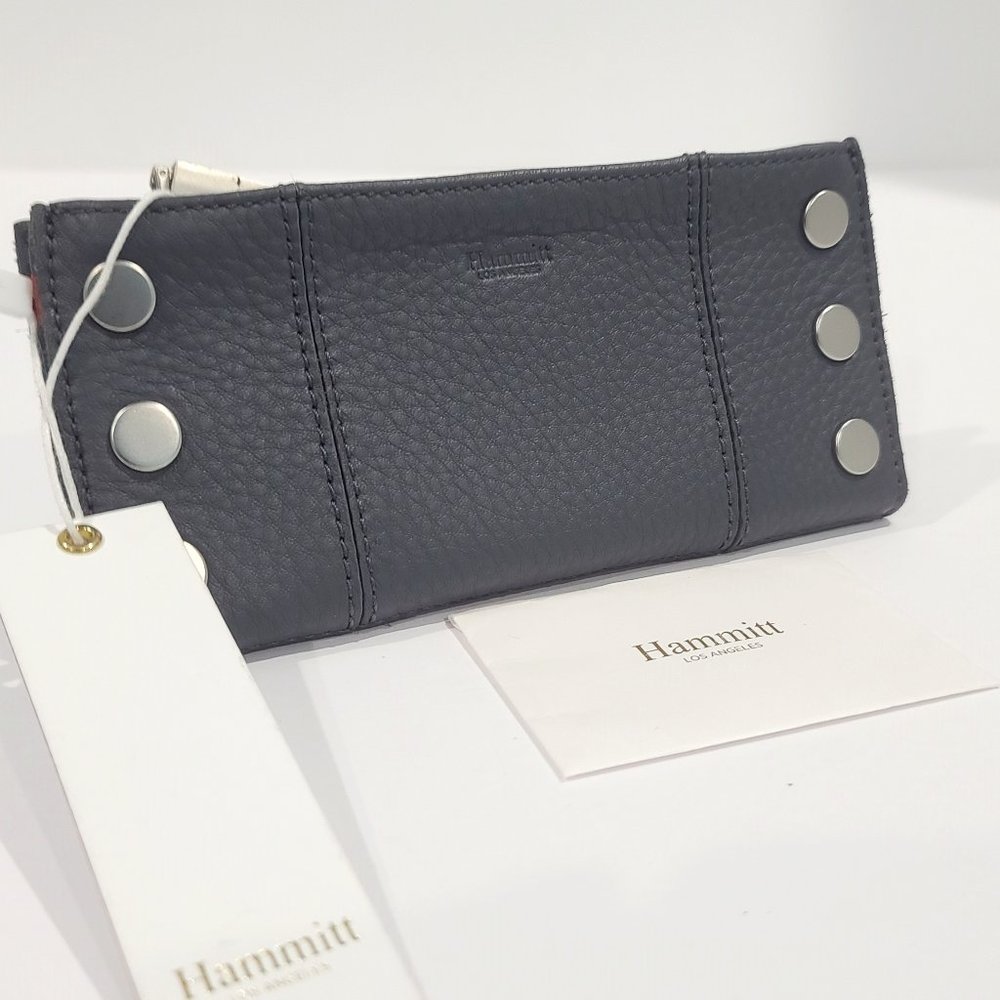 💖NWT HAMMITT 110 NORTH STONE / BRUSHED SILVER WALLET NWT